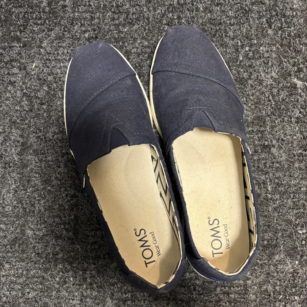 Toms Men's Dark Blue Slip-On Loafers